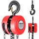 VEVOR Hand Chain Hoist, 2200 lbs. Capacity, Manual Chain Block with Upgrade G70 Galvanized Chain, 8 ft. Lifting Height, Red