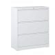 Damodpoy 15.75 in. W 3 Drawer Metal File Cabinet with Lock, White Filing Cabinets, Tool Chests