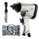 VEVOR 50 Pieces Pro Air Tool and Accessories Kit, 1/2 in. Air Impact Wrench, 3/8 in. Ratchet, 4500BPM Hammer, Blow Gun