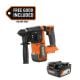 RIDGID 18V Brushless Cordless 1 in. SDS Plus Rotary Hammer with FREE 18V Lithium Ion 4.0 Ah Battery