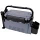 Damodpoy 9 in. W Gray Plastic Portable Dual-layer Fishing Tackle Tool Box with Rod Holder, Cup Holder and Carring Strap