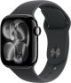 Apple Watch Series 11 (GPS) 42mm Jet Black Aluminum Case with Black Sport Band - M/L - Jet Black - (2025)-C