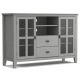 Simpli Home - Artisan SOLID WOOD 53 inch Wide Contemporary TV Media Stand For TVs up to 60 inches - Fog Grey