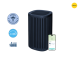 The Windmill Air Purifier 3-in-1, Ultra-Quiet, True HEPA FIlter, Medical Grade, AHAM Verifide up to 975 Sq Ft - Navy