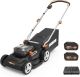 WORX - WG745 40V 17'' Cordless Push Lawn Mower (2 Batteries & Charger Included) - Black