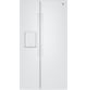 GE - 36 in. Wide 23.6 Cu. Ft. Counter Depth Side-By-Side Refrigerator with Extra Tall Dispenser and In-Door Icemaker - White