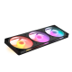NZXT - F420 RGB Fan - 420mm Single-Frame Case Fan Unit with 3x 140mm PWM RGB Computer Case Fans - Black