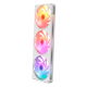 NZXT - F360 RGB Reverse Fan - 360mm Single-Frame Case Fan Unit with 3x 120mm Reverse-Blade PWM RGB Computer Case Fans - White