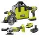 RYOBI ONE+ 18V Cordless 2-Tool Combo Kit with (2) 1.5 Ah Batteries, Charger, and ONE+ Cordless 4-1/2 in. Angle Grinder