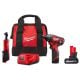 Milwaukee M12 12V Lithium-Ion Cordless 3/8 in. Ratchet and Screwdriver Combo Kit (2-Tool) with Batteries, Charger, Tool Bag