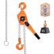 SKYSHALO Manual Lever Chain Hoist, 3T 6600 lbs. Capacity Heavy Duty Come Along, 10 ft. Lift G80 Alloy Steel Chain for Warehouse
