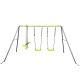 maocao hoom Lime Green Interesting Swingset With Plastic Safe Swing Set 440 lbs. For Outdoor Playground For Age 3 Plus Without Tee