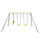 maocao hoom Lime Green Interesting Swingset with Plastic Safe Swing Set 440 lbs. for Outdoor Playground for Age 3+ without Tee