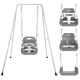 3-in-1 Convertible Toddler Swing with Safety Belt, Plastic and Metal Frame Indoor Outdoor Playset, 1 Pack