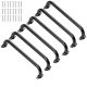 6-Pack 17.3 in. Steel Black Powder Coated Safety Playground Handles for Indoor Outdoor Climbing Swing Playset