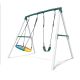 A-Frame Outdoor Playset with Spider Swing, 7.5' H, 500lb Capacity, Green/White/Brown, 1 Pack
