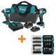 Makita 18V LXT Brushless Cordless 2-pc Combo Kit 2.0Ah/4.0Ah with IMPACT XPS Impact Rated Screwdriver Drill Bit Set (60-Piece)