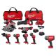 Milwaukee M18 FUEL 18V Lithium-Ion Brushless Cordless Combo Kit (7-Tool) with 1/2 in. Impact Wrench w/ Friction Ring 3697-27-2967-20