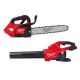 Milwaukee M18 FUEL 14 in. Top Handle 18V Lithium-Ion Brushless Cordless Battery Chainsaw w/ M18 FUEL Dual Battery Blower (2-Tool) 2826-20T-2824-20