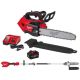 Milwaukee M18 FUEL 14 in. 18V Brushless Cordless Electric Battery Top Handle Chainsaw Kit w/ Pole Saw, 8.0 Ah Battery & Charger 2826-21T-3016-20PS