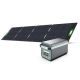 YOSHINO Solid-State Solar Battery Generator 2,000W (1,326Wh) Push-Button Start with 200W Portable Solar Panel, Camping, Home, RV K20SP21