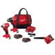 Milwaukee M18 18V Lithium-Ion Brushless Cordless Compact Drill/Impact Combo Kit (3-Tool) w/(2) 2.0 Ah Batteries, Charger & Bag 3692-22CT-0884-20