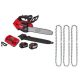 Milwaukee M18 FUEL 14 in. Battery Top Handle Chainsaw Kit w/ 8.0 Ah, 12 Ah Battery & Rapid Charger, 14 in. Chainsaw Chain (3 Pack) 2826-22T-49-16-2819