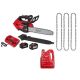 Milwaukee M18 FUEL 14 in. Brushless Battery Top Handle Chainsaw Kit w/ 14 in. Chainsaw Chain (3 Pack), 1 Gallon Bar & Chain Oil 2826-22T-49-16-2819-49-16-2838