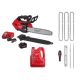 Milwaukee M18 FUEL 14 in. Battery Top Handle Chainsaw Kit w/ 14 in. Chainsaw Chain (3 PK), 4 PC Chain Sharpening, Bar & Chain Oil 2826-21T-49162819-49162881-48162838