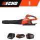ECHO 56V 158 MPH 549 CFM Cordless Battery Powered Handheld Leaf Blower with 2.5Ah and 5.0Ah Batteries and Charger Combo Kit V-BABXAB