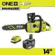 RYOBI ONE+ HP 18V Brushless Cordless 14 in. Battery Chainsaw with 6.0 Ah Battery and Charger PBLCW02K