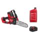 Milwaukee M18 FUEL 18V Lithium-Ion Brushless Battery 8 in. HATCHET Mini Chainsaw w/ M18 5.0 Ah Battery, 1 Quart Bar & Chain Oil 3004-20-48-11-1850-49-16-2837
