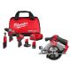 Milwaukee M12 FUEL 12V Lithium-Ion Cordless Drill Driver, Impact Wrench, Ratchet & Circular Saw Combo Kit w/Batteries, & Charger 3424-23-2521-20