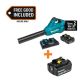 Makita 120 MPH 473 CFM 18V X2 (36V) LXT Lithium-Ion Brushless Cordless Leaf Blower Kit (5.0Ah) with 18V LXT Battery Pack 5.0Ah XBU02PT-BL1850B