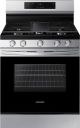 Samsung - 6.0 cu. ft. Freestanding Gas Range w/ WiFi and Integrated Griddle - Stainless steel