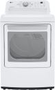 LG - 7.3 Cu Ft Electric Dryer w/ Sensor Dry - White - DLE7150W