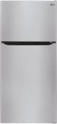 LG - 23.8 Cu Ft Top Mount Refrigerator w/ Internal Water Dispenser - Stainless steel