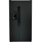 GE - 25.3 Cu. Ft. Side-by-Side Refrigerator w/ Thru-the-Door Ice and Water - High-Gloss Black