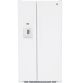 GE - 25.3 Cu. Ft. Side-by-Side Refrigerator w/ Thru-the-Door Ice and Water - High Gloss White - GSS25GGPWW