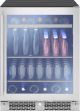 Zephyr Presrv 24 in. 7-Bottle and 112 Can Single Zone Beverage Cooler - Stainless Steel + Glass