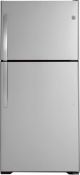 GE 21.9 Cu. Ft. Top-Freezer Refrigerator - Fingerprint resistant stainless steel