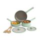 Bella - 7-Piece Ceramic Nonstick Cookware Set - Seaglass
