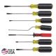 Klein Tools Screwdriver Set, Multi Application, Phillips, Flathead, 7-Piece 85077