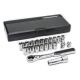 GEARWRENCH Pass-Thru 3/8 in. Drive 6-Point SAE/Metric GearRatchet and Socket Mechanics Tool Set (21-Piece) 8921