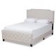 Baxton Studio Marion Beige King Size Panel Bed 162-10325-HD