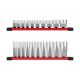 Milwaukee 3/8 in. SAE Low Profile and Deep Well 6-Point Sockets with FOUR FLAT Sides (20-Piece) 48-22-9403-48-22-9405