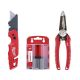 Milwaukee FASTBACK Folding Utility Knife with Blade Storage and 50-Pack General Purpose Utility Blade Set w/6-in-1 Wire Pliers 48-22-1504-48-22-3079