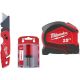 Milwaukee FASTBACK Folding Utility Knife with Blade Storage and 50-Pack General Purpose Utility Blade Set w/25 ft. Tape Measure 48-22-1504-48-22-6825