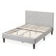 Zinus Shalini Light Grey Upholstered Queen Platform Bed Frame FDPB-LG-Q