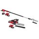 Milwaukee M18 FUEL 10 in. 18V Lithium-Ion Brushless Cordless Telescoping Pole Saw Kit & Chainsaw, (2) 12.0 Ah Battery, (2) Charger